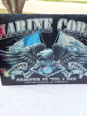 Marine Corp. Metal Sign 12" x 16" 3D